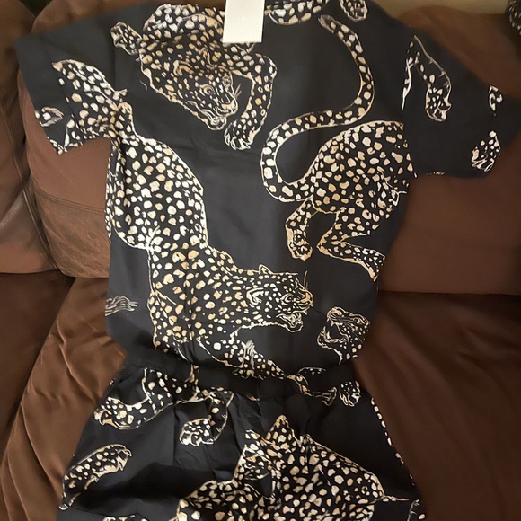 Desmond & Dempsey Jaguar Short Pant Shirt 3-Piece Pajama Set Size:Large - Picture 11 of 16